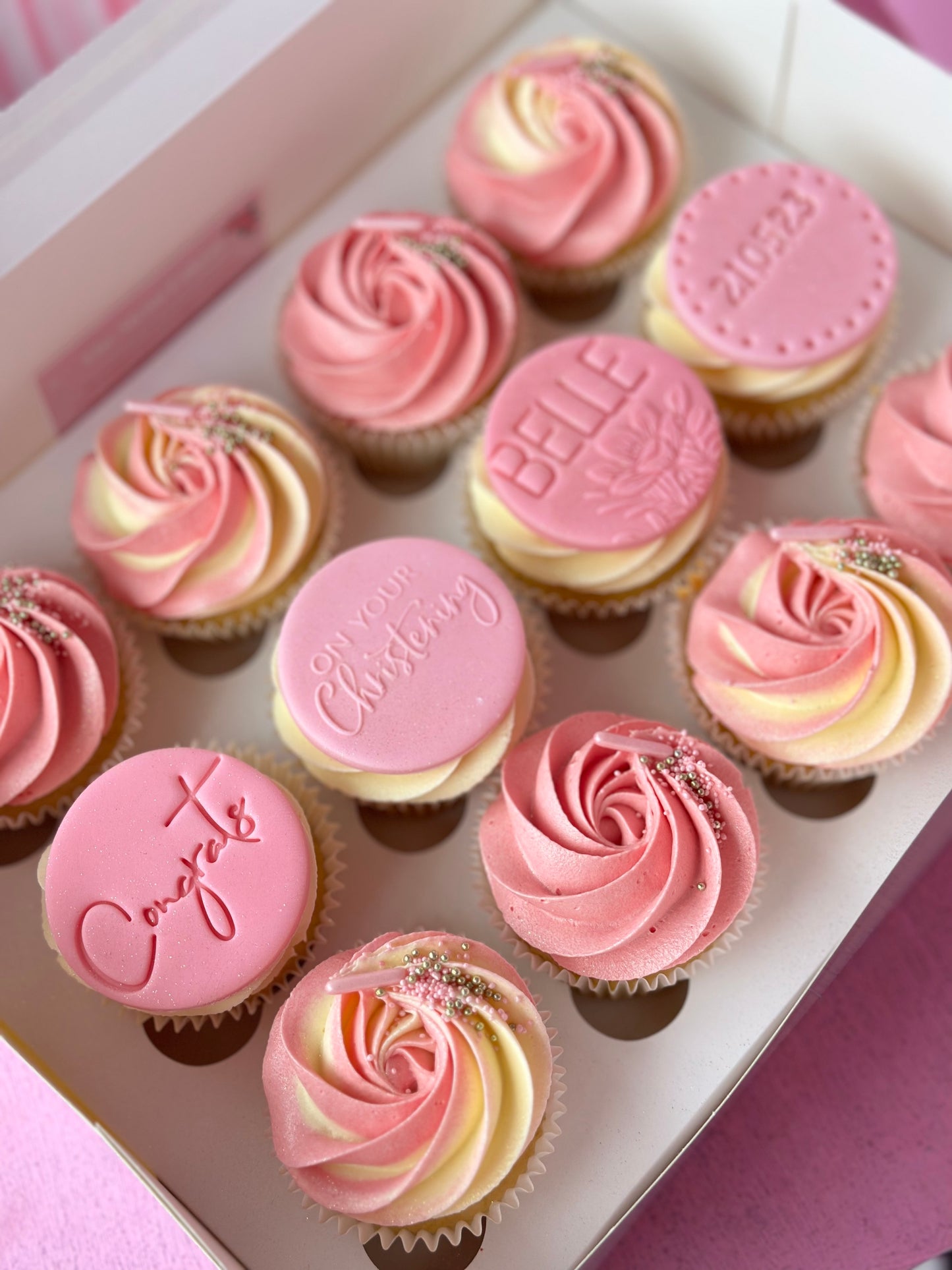 Ombré Christening - Congrats - Communion -Confirmation - Christening- Occasional Cupcakes