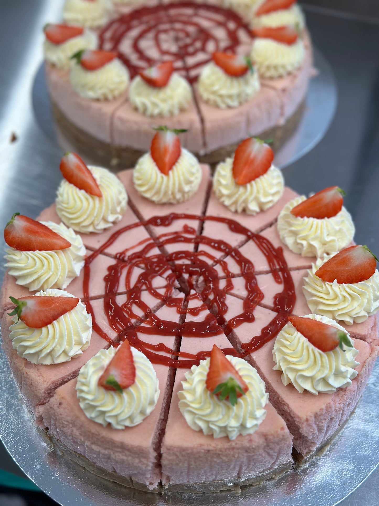 Strawberry Baked Cheesecake