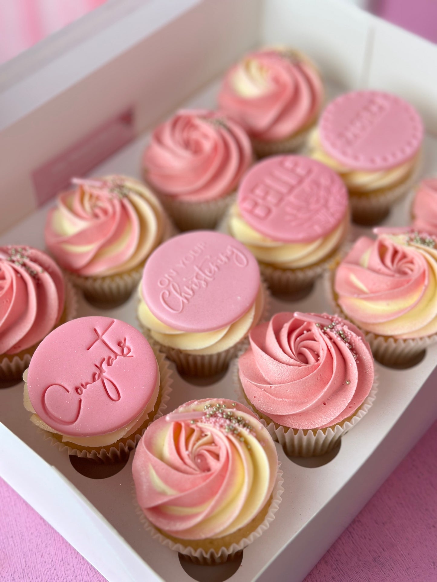 Ombré Christening - Congrats - Communion -Confirmation - Christening- Occasional Cupcakes