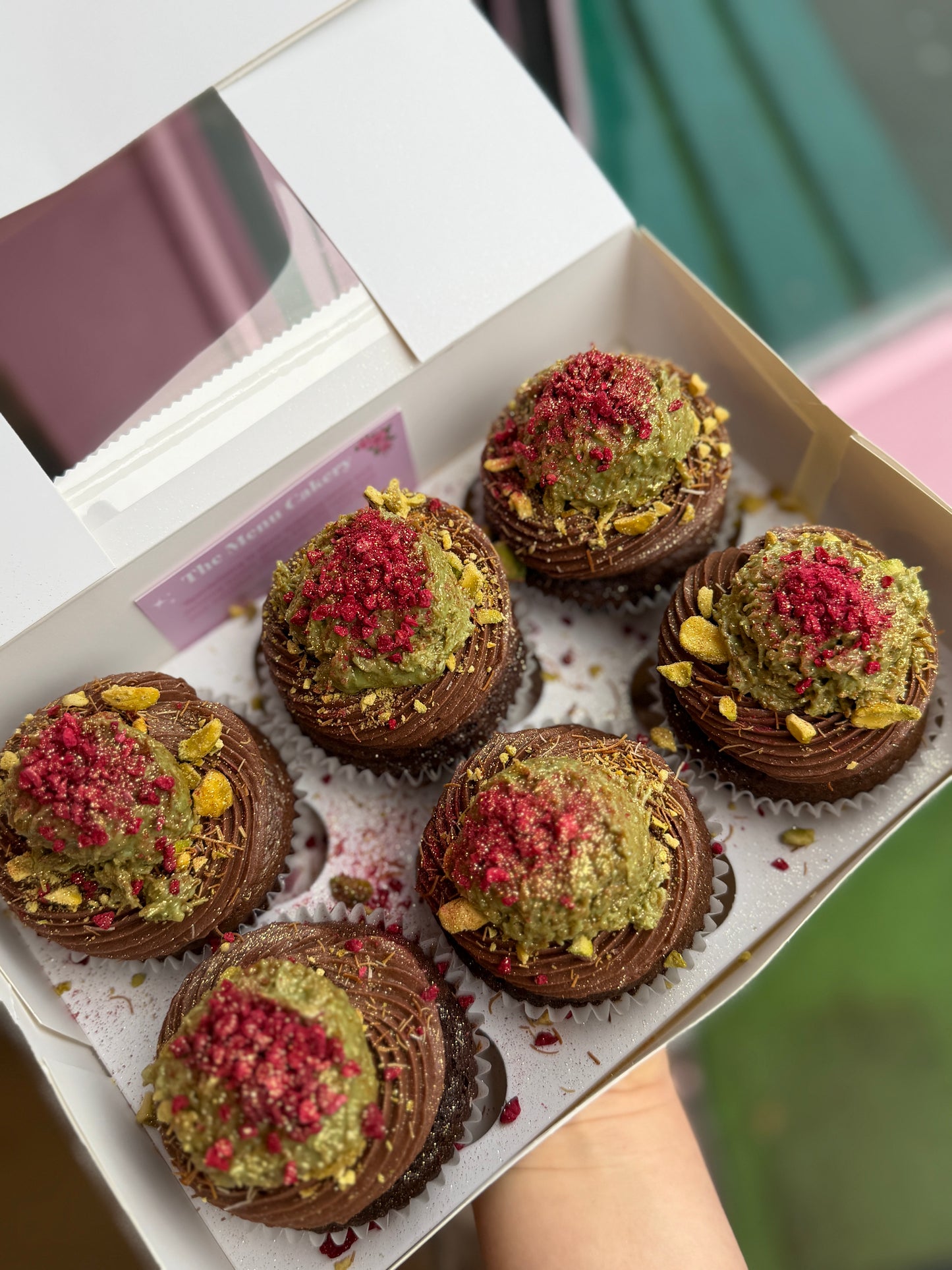 Boujee Dubai Chocolate Cupcakes