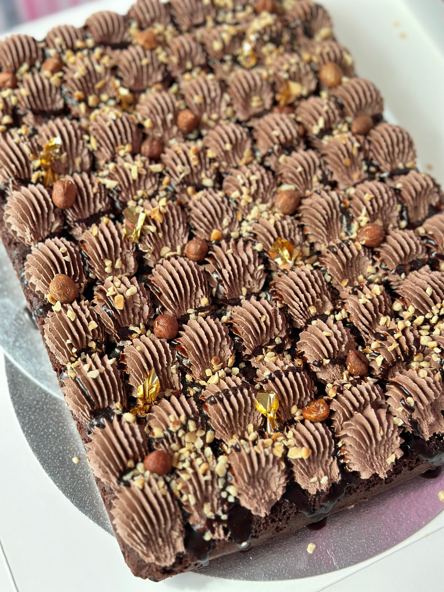 Vegan Nutella Hazelnut Slab Cake