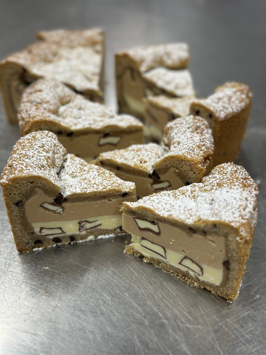 Kinder Stuffed Chocolate Chip Cookie Pie