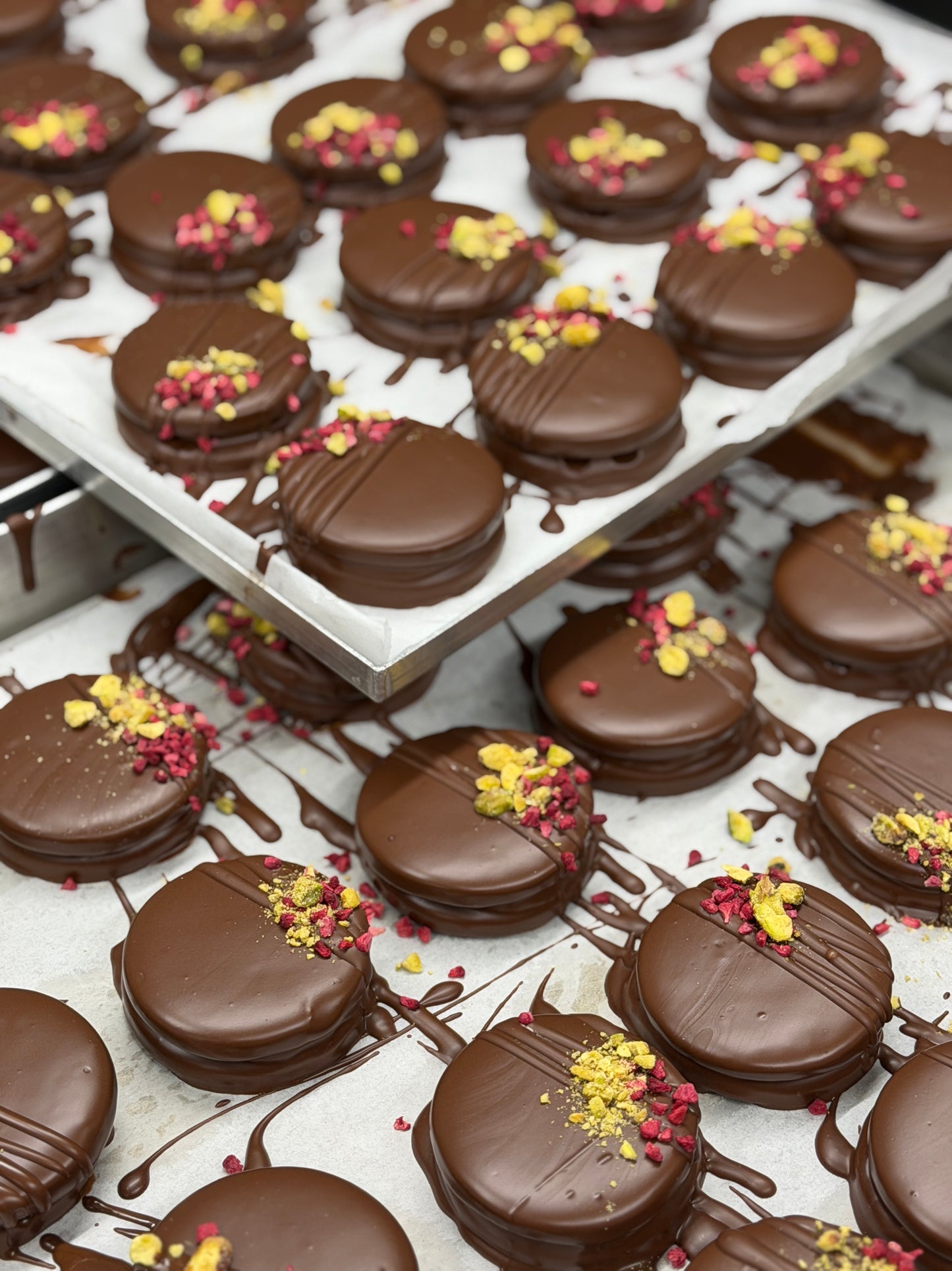 Pistachio & Raspberry Chocolate Shortbread Tim Tam
