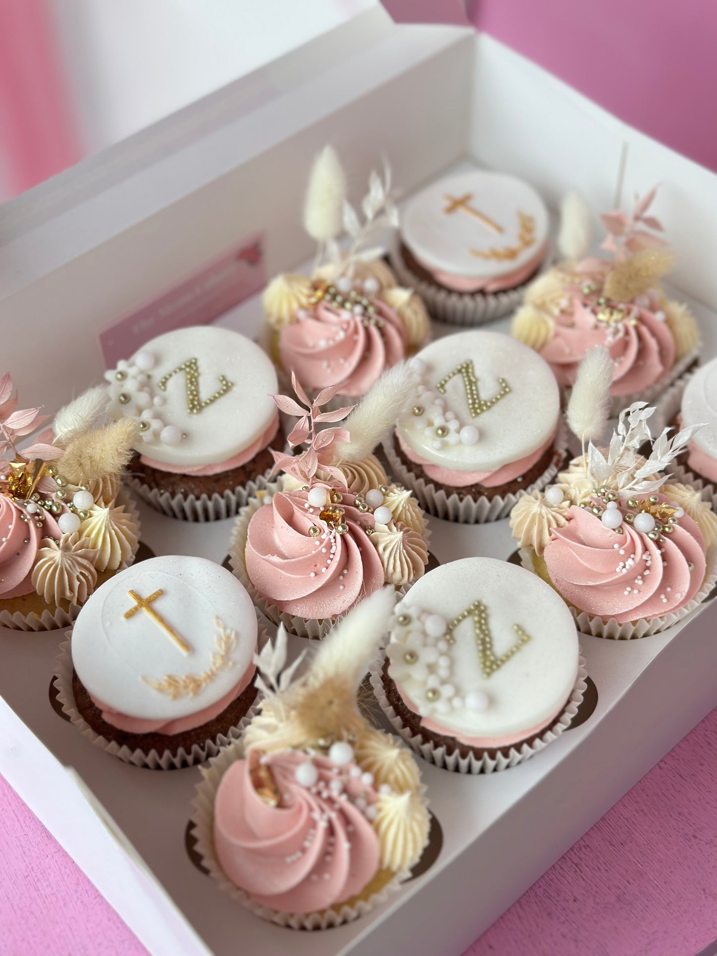 Boujee Christening Cupcakes - Communion - Confirmation - Christening