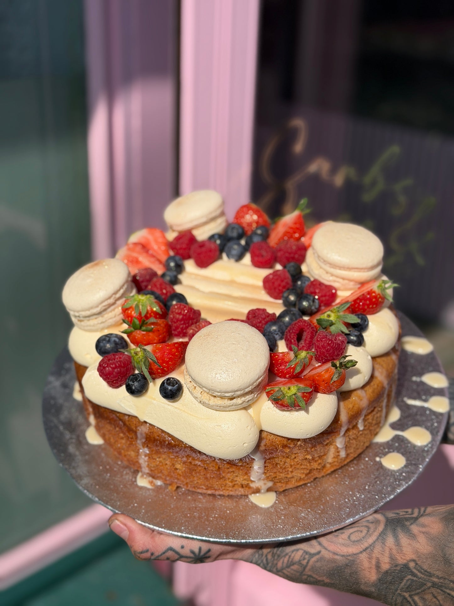 One Layer Vanilla Cake