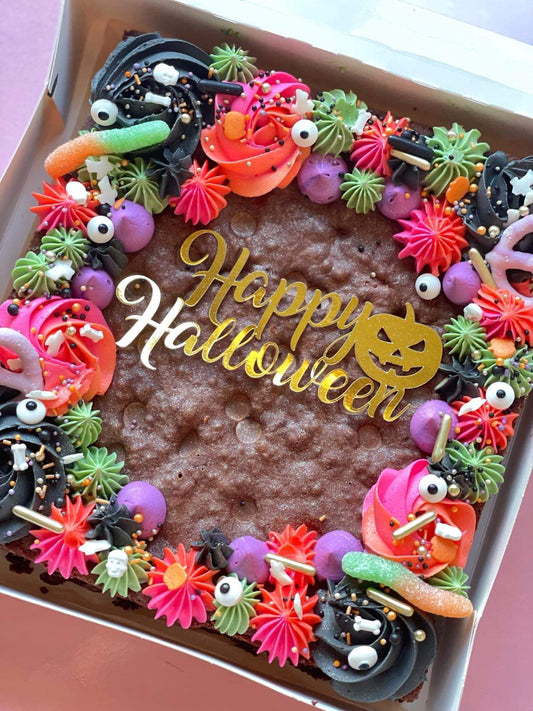 Halloween Brownie Slab