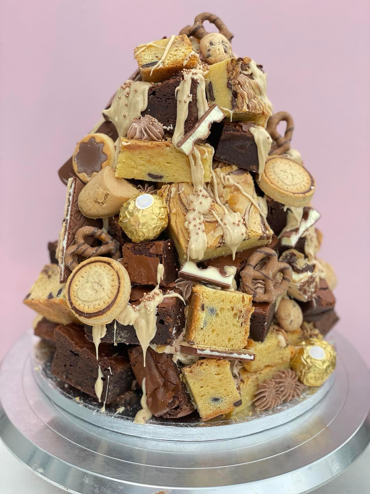 Brownie & Blondie Tower – The Menu Cakery